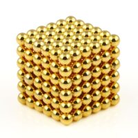 5mm BuckyBalls 磁気玩具 N35 ネオジム球磁石、レアアース磁気ボール (色:ゴールド)