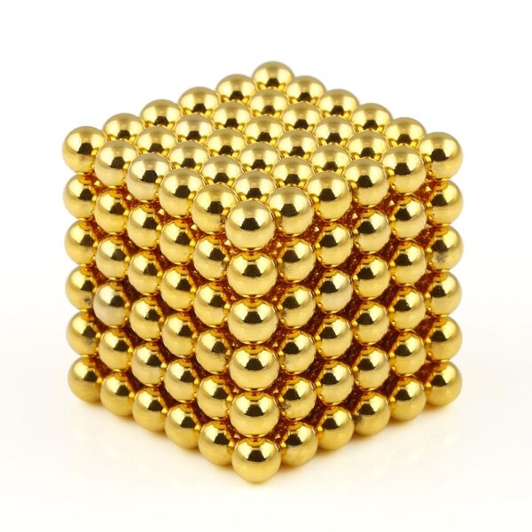 5mm BuckyBalls Juguetes magnéticos N35 Imanes de esfera de neodimio Bolas magnéticas de tierras raras (Color:Oro)