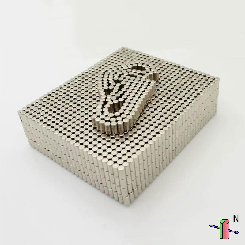 3mm x 6 mm diametral magnetisierter Scheibenmagnet Neodym-Rundmagnete N35 3 x 6 mm diametraler Seltenerd-Zylindermagnete