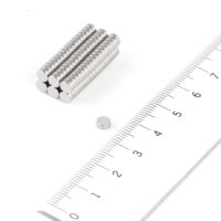 4Ímã de disco magnetizado diametralmente, mm x 1mm, ímãs redondos de neodímio, ímãs radiais de terras raras n35 (100 Pacote)