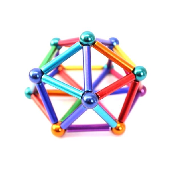 Boules de construction magnétiques éducatives multicolores pour jouets, boules magnétiques colorées pour soulager le Stress, jouets STEM