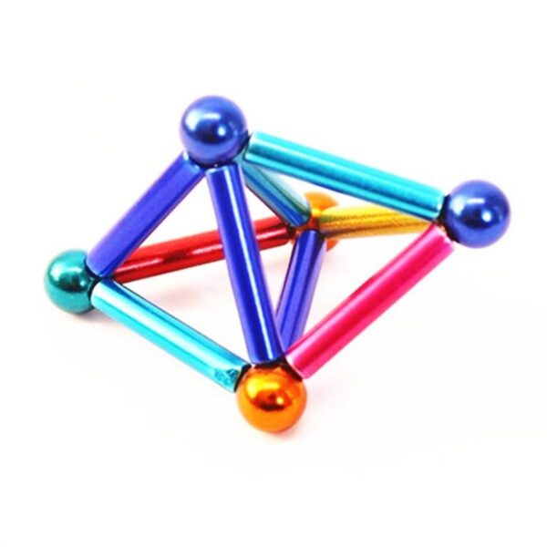 Boules de construction magnétiques éducatives multicolores pour jouets, boules magnétiques colorées pour soulager le Stress, jouets STEM - Image 3