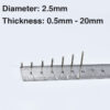 2.5mm Diameter, Hoogtevorm 0,5 mm tot 20 mm Neodymium schijfmagneet N35 Mini Rare Earth-cilindermagneten voor ambachten