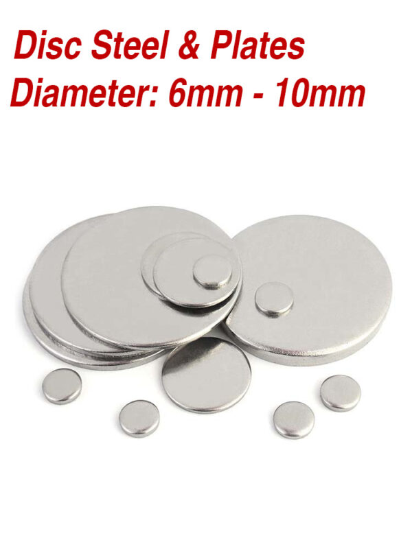 Diâmetro de disco de aço de 6 mm a 10 mm, Placas de metal em branco