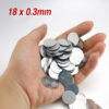 18mm x 0,3 mm kleine stalen schijf, Lege metalen sluitplaten