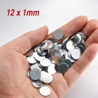 12Disco piccolo in acciaio da mm x 1 mm, Piastre di riscontro in metallo grezzo