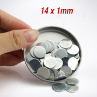 14mm x 1mm Liten stålskiva, Tomma metallslagplåtar