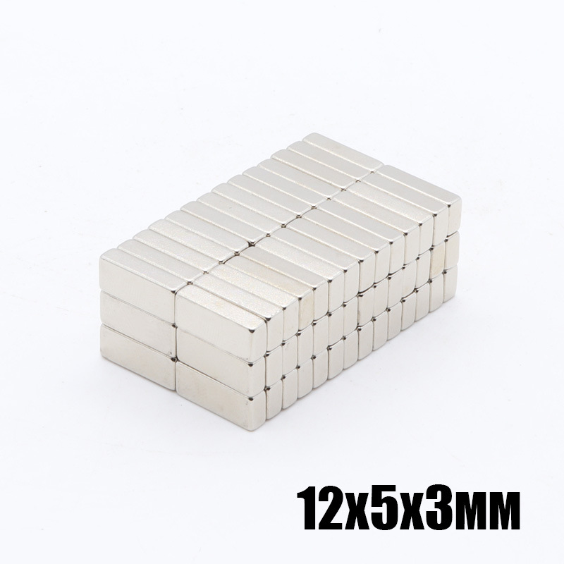 12mm x 5 mm x 3 mm di spessore neodimio magnete a blocco N35 super forte 12x5x3 mm Rare Earth Rectangular Sale - Immagine 3