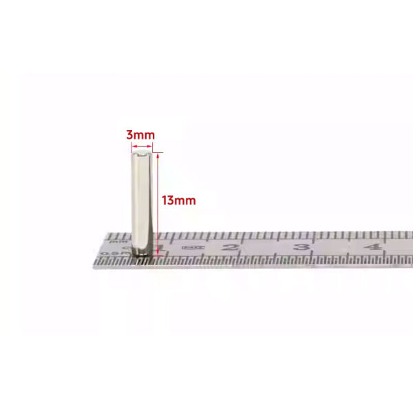 3MM DIA x 13 mm de espesor de neodimio Cilíndrico N48 Fuerte de la barra de tierras raras de 3x13 mm para artesanías