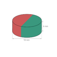 の代替ビュー 10mm x 4mm Diametrically Magnetized Disc Magnet Neodymium Round Magnets N40 Rare Earth Diametric Magnets (10 パック)