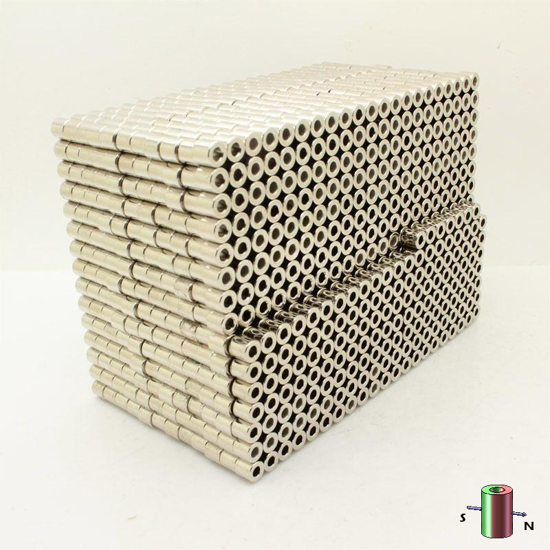 5mm od x 2 mm id x 5 mm tyk diametralt magnetiserede ringmagneter N38M Stærke neodym ringmagneter (20 Pakke)