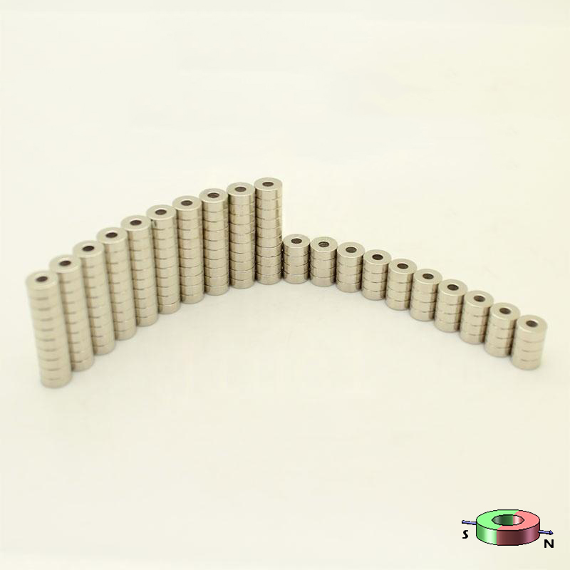 8mm od x 3 mm id x 3 mm tyk diametralt magnetiserede ringmagneter N48 stærke neodym ringmagneter (2 Pakke)
