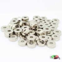 9.53mm od x 3.18mm id x 3.18mm thick Diametrically Magnetized Ring Magnets N42 Strong Neodymium Ring Magnets (20 팩)