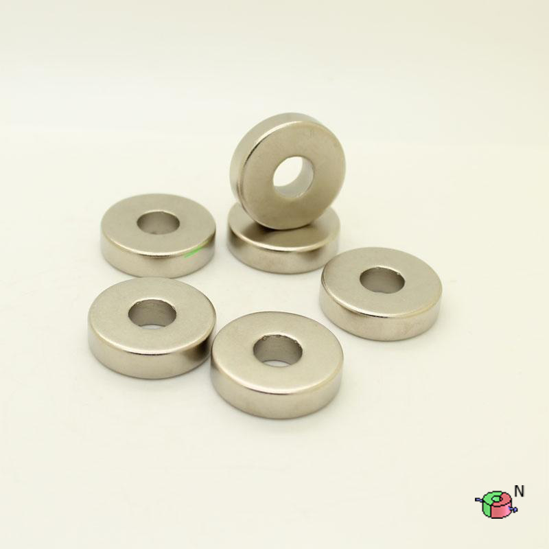 30mm od x 11mm id x 8mm thick Diametrically Magnetized Ring Magnets N40M Strong Neodymium Ring Magnet (2 Pack)
