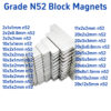 Neodymium Rare Earth Bar Magnet N52 Super Stark Neodymium Block Magnet Rea