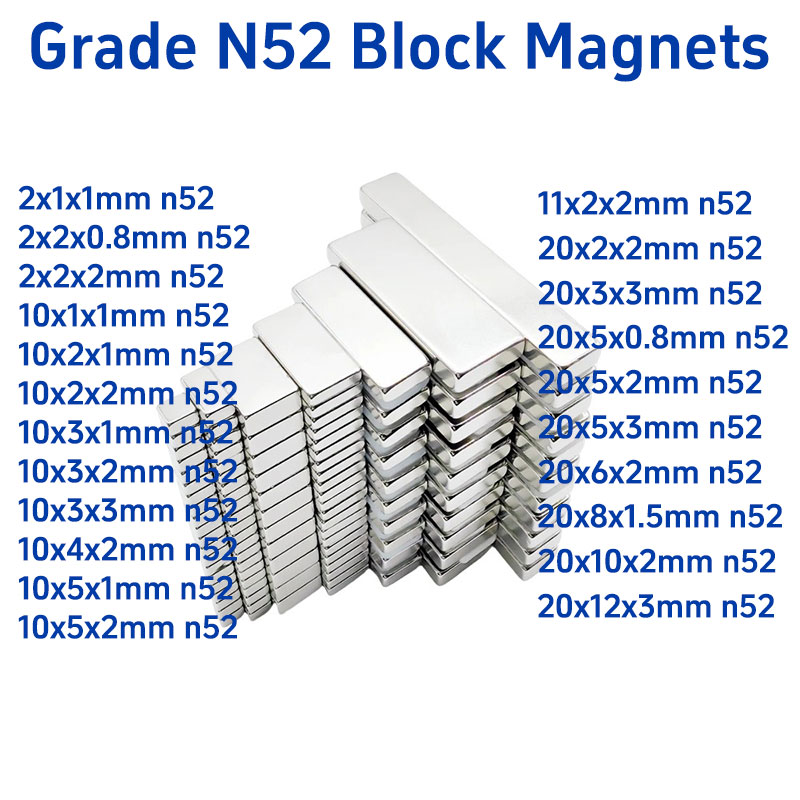 Neodymium Rare Earth Bar Magnet N52 Super Strong Neodymium Block Magnet Sale