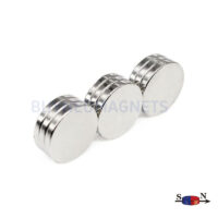 13mm x 2mm Diametrically Magnetized Neodymium Disc Magnet N38 13x2mm Rare Earth Diametric Magnets (20 Pack)