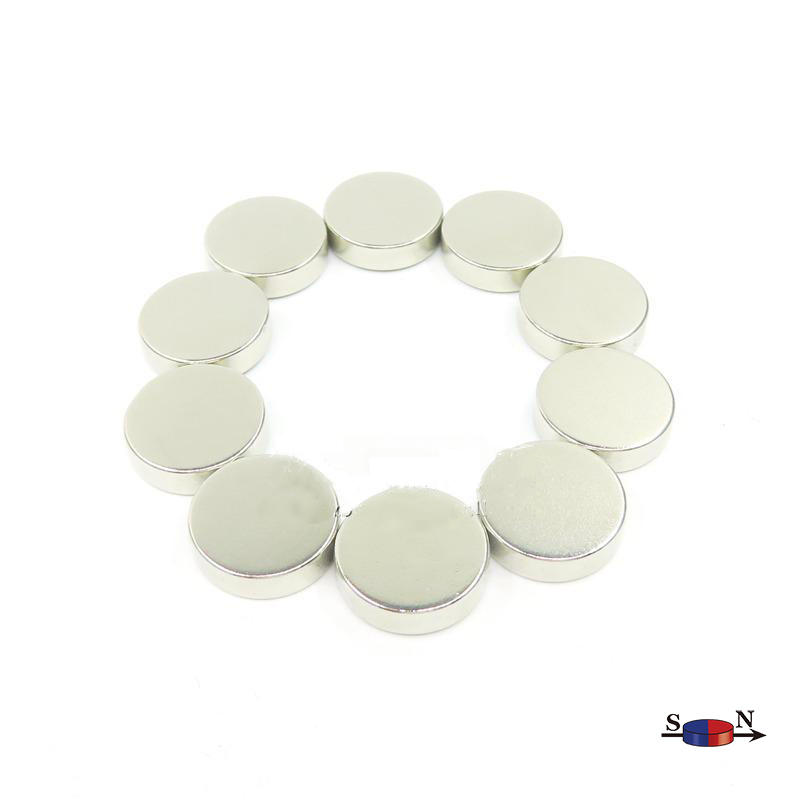 15mm x 4mm Diametrically Magnetized Neodymium Disc Magnet N35 15x4mm Rare Earth Diametric Magnets (10 팩)