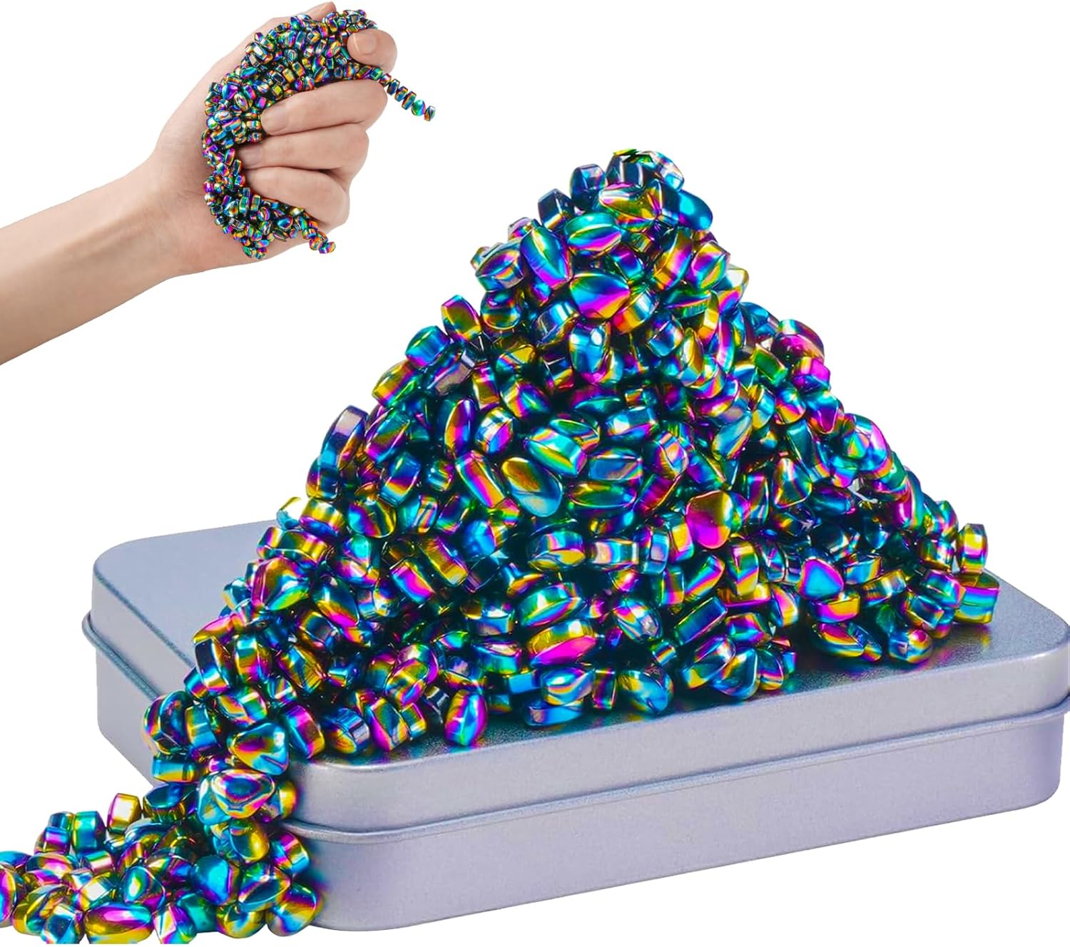 Colorful / Black Fridge Magnets Strong Magnetic Stone Magnetic Ferrite Putty Stress Relief Sensory Desk Toys for Office (Small)