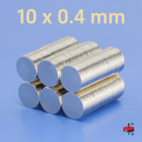 10mm hij. x 0.4mm Thick N35 Strong Thin Rare Earth Neodymium Disc Magnet 10 x 0.4mm Paper Thin Magnet