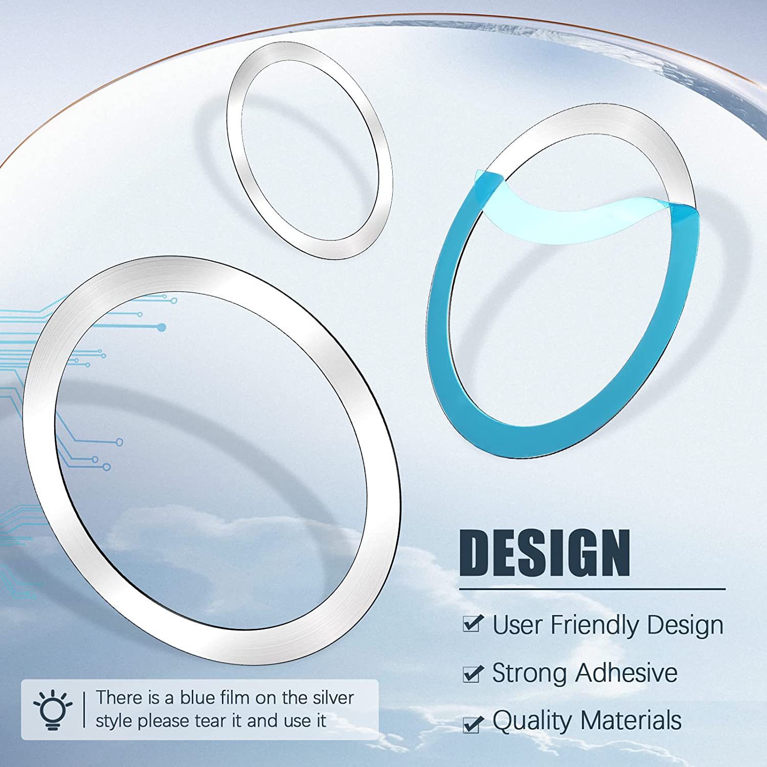 Metal Plate Rings Compatible with Magsafe Magnetic Steel Rings for Phone Accessories Metal Strike Plates (20 Paquet) - Image 5