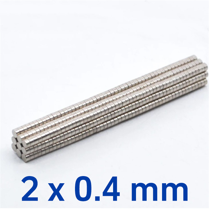 2mm dia x 0.4mm thick N35 Neodymium Rare Earth Disc Magnet 2x0.4mm Tiny Magnets Small Round Thin Magnets