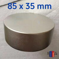 85mmx35mm 직경 자화 네오디뮴 디스크 자석 N52 강한 원형 자석 85x35mm 희토류 직경 자석