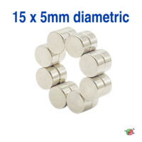 15mm x 5mm Diametrically Magnetized Disc Magnet Neodymium Round Magnets 15x5mm N35 Rare Earth Radial Magnets